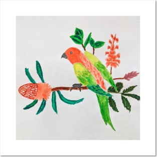 colorful bird Posters and Art